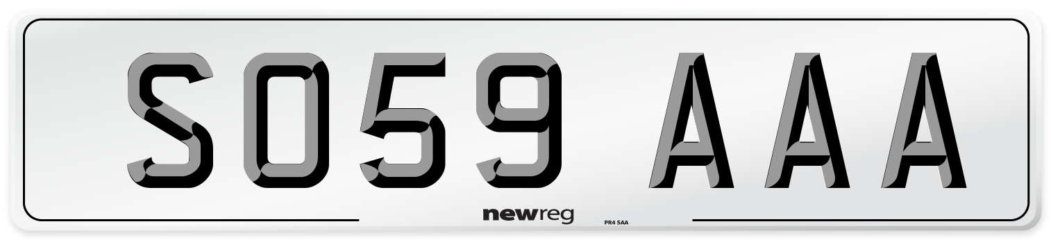 SO59 AAA Number Plate from New Reg